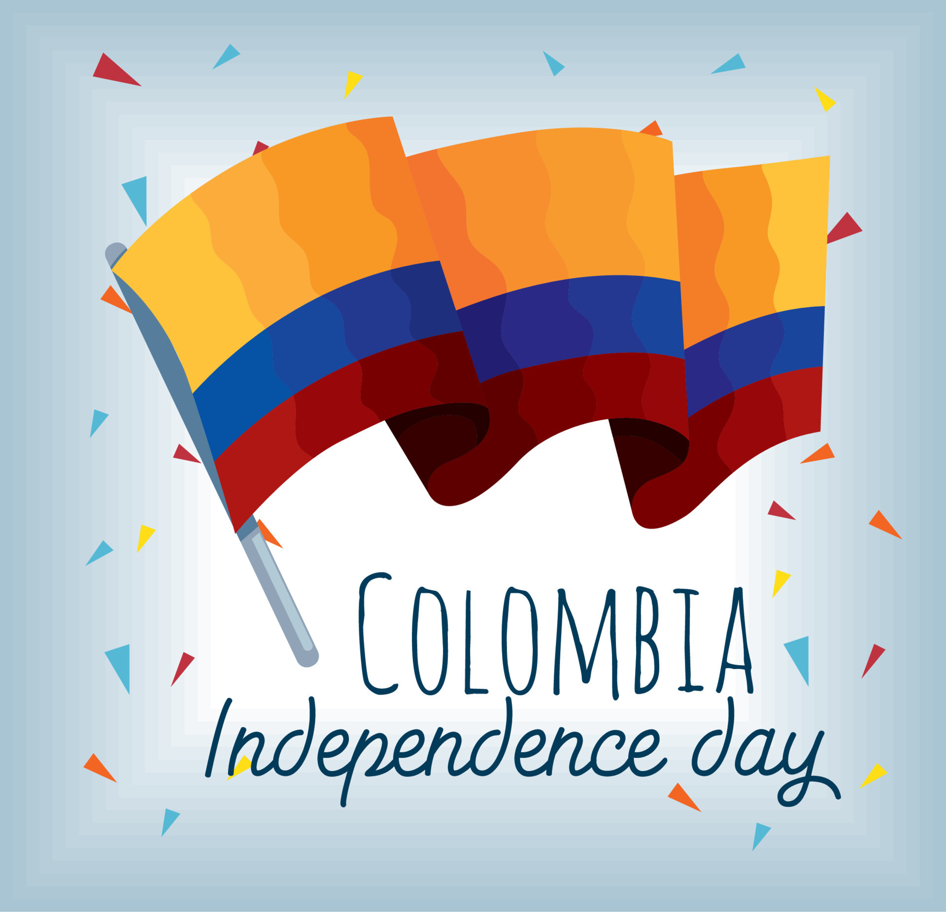 colombia independence day poster 11226264 Vector Art at Vecteezy