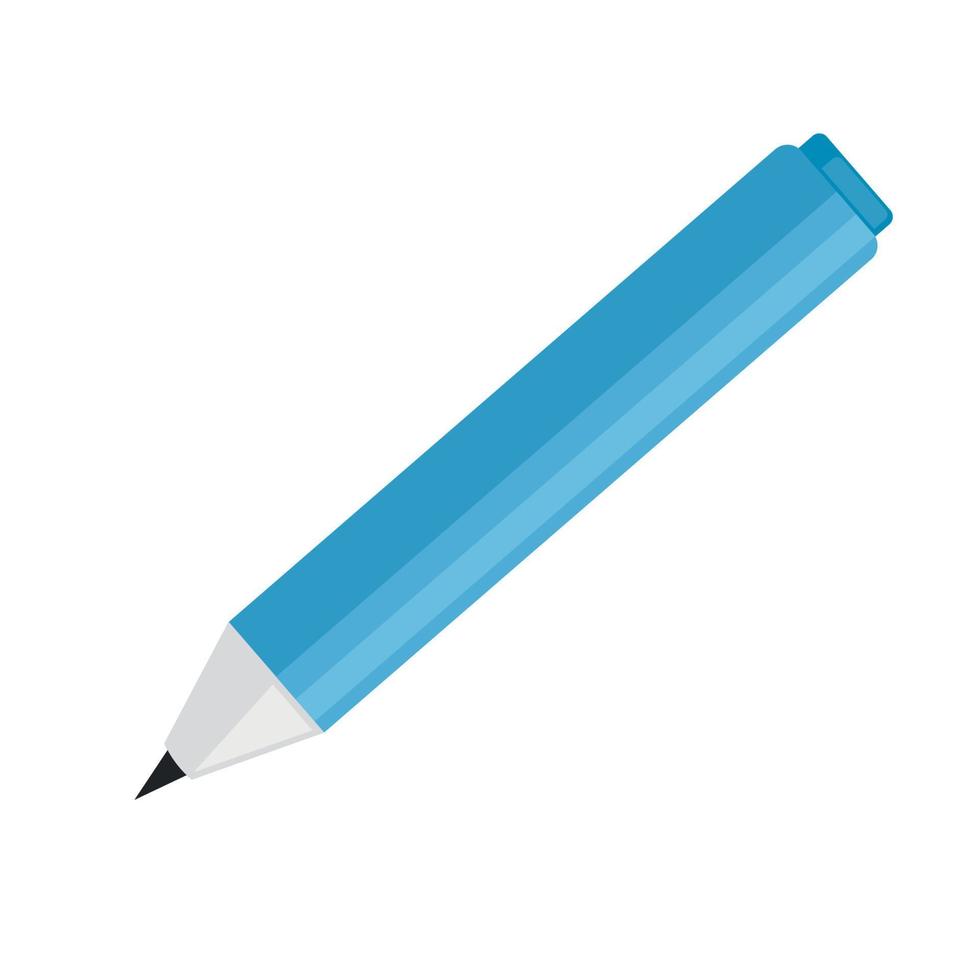 blue color pencil vector