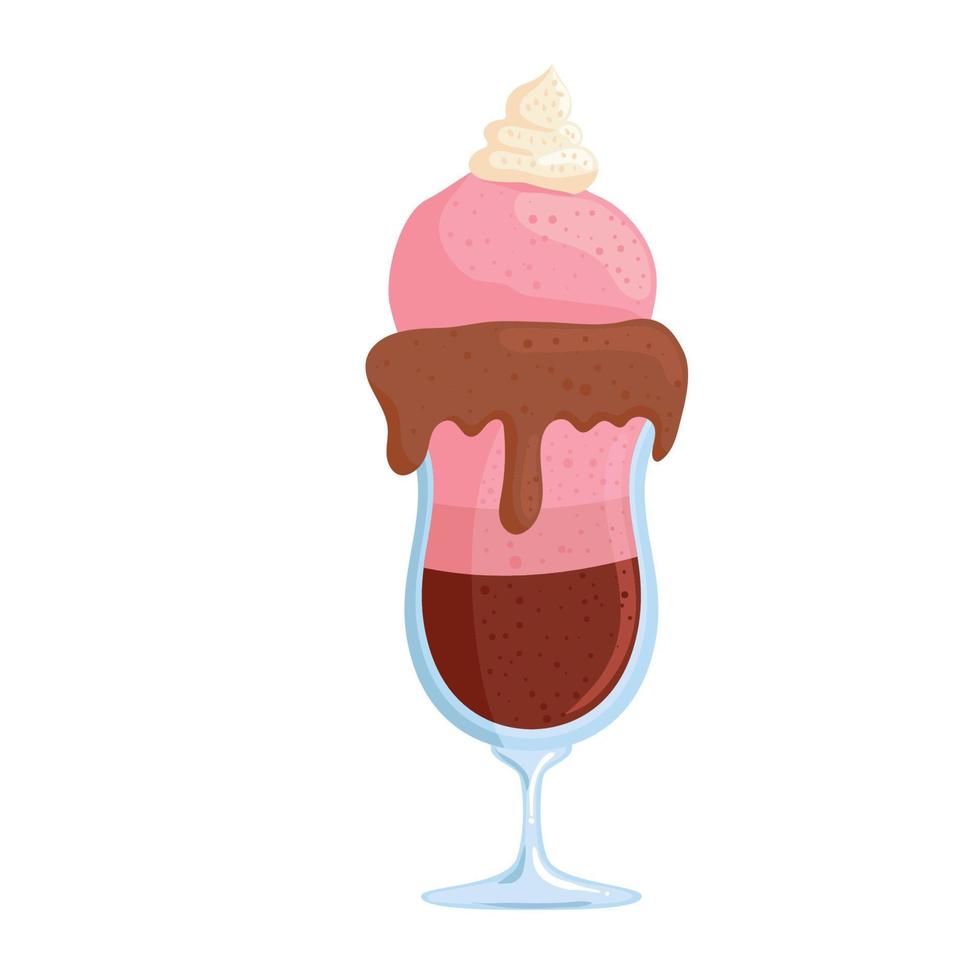 ice cream in cup vector