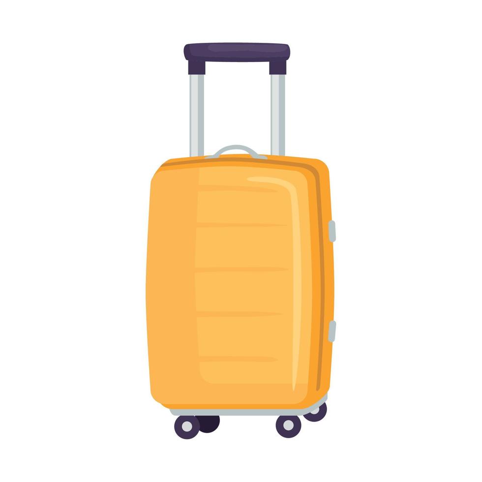 yellow suitcase travel vector