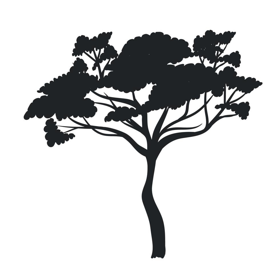 tree plant silhouette vector