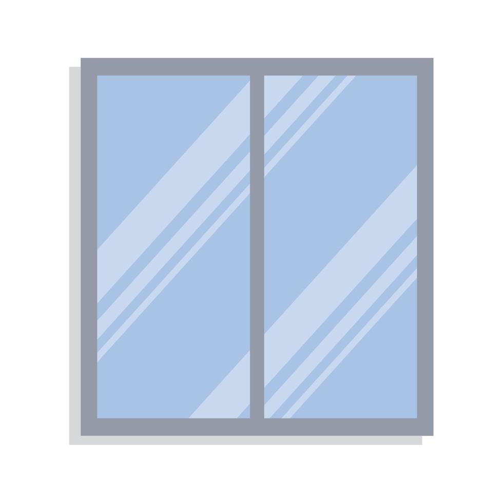 ventana de la casa de cristal vector