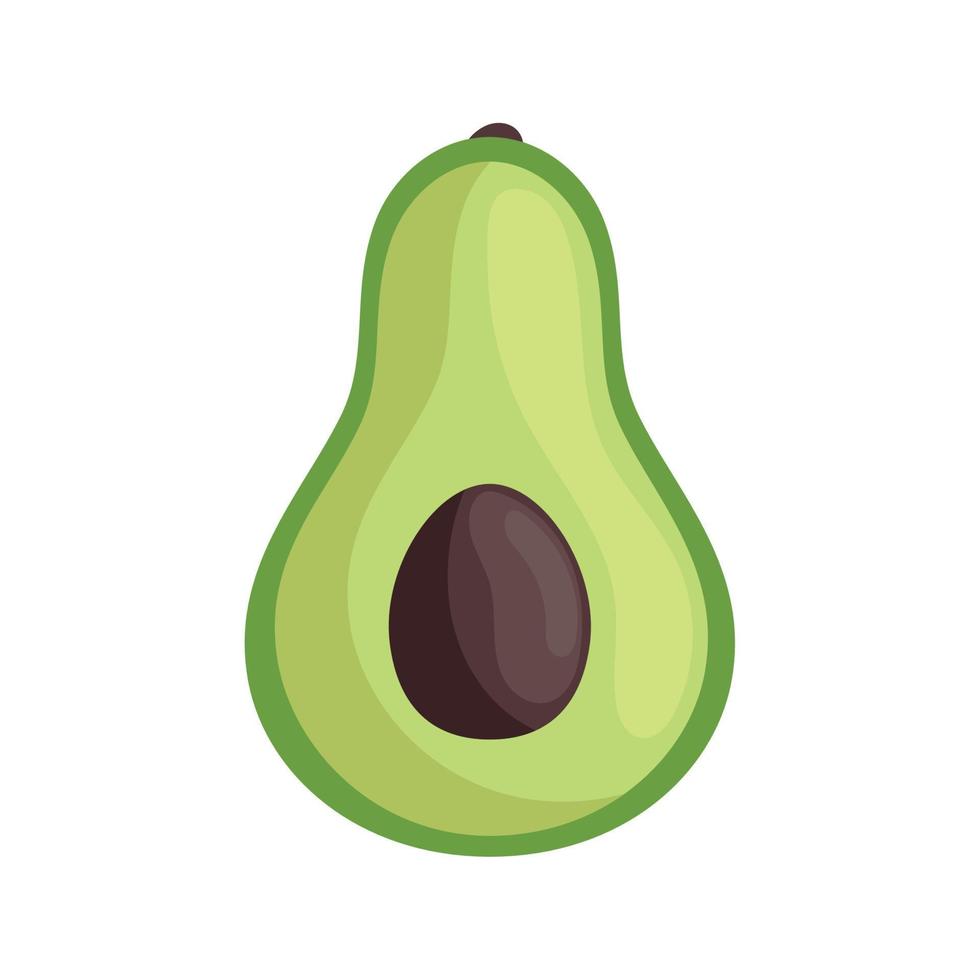 fresh avocado half vector