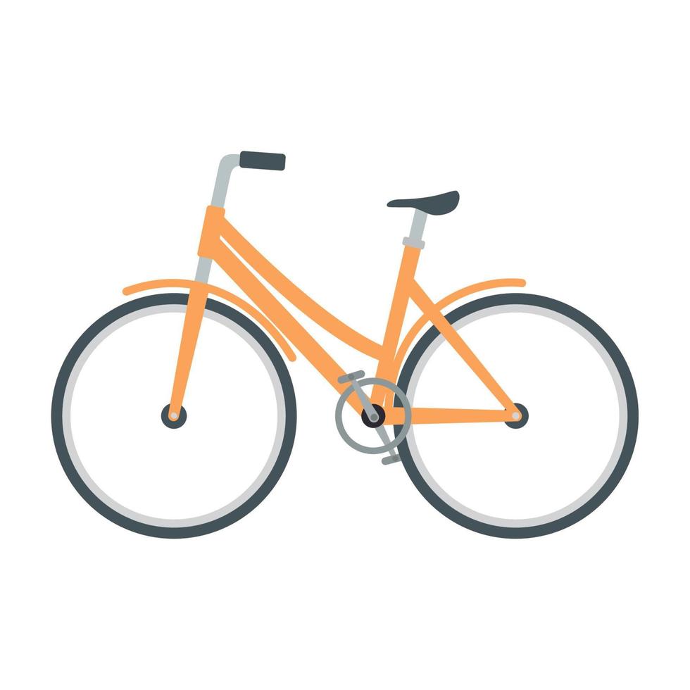 orange bicycle sport vehicle vector