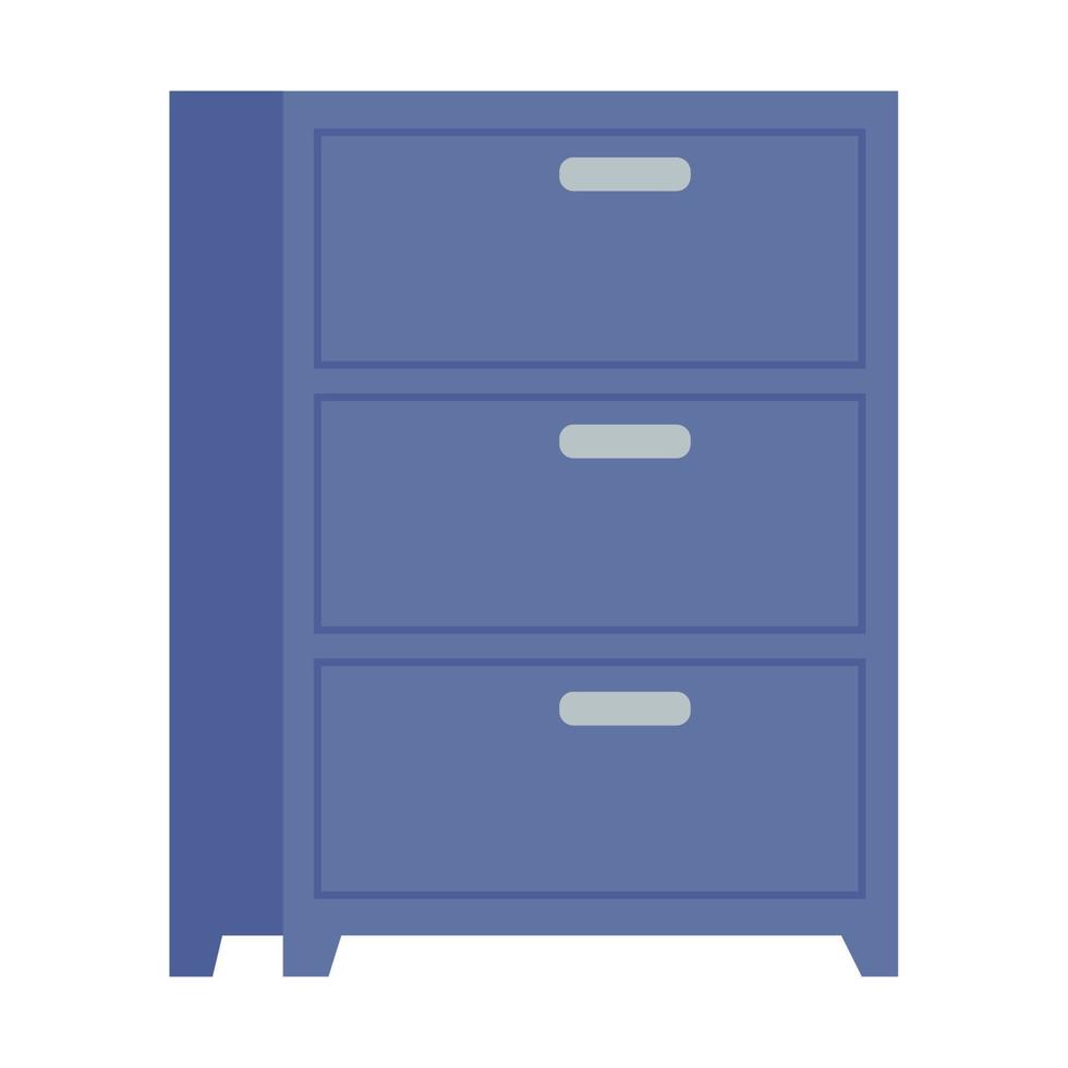 blue drawer forniture vector