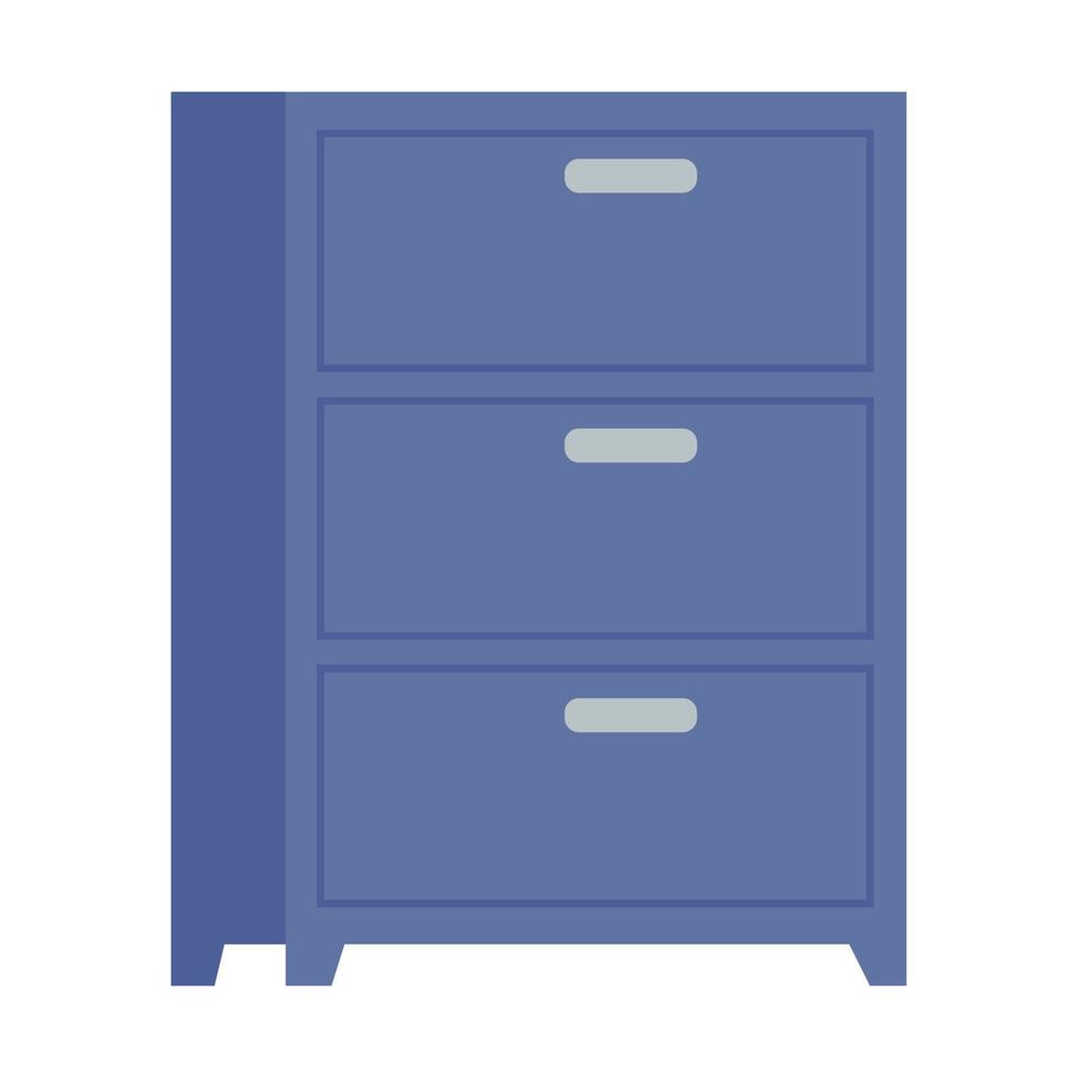 mueble cajonera azul vector