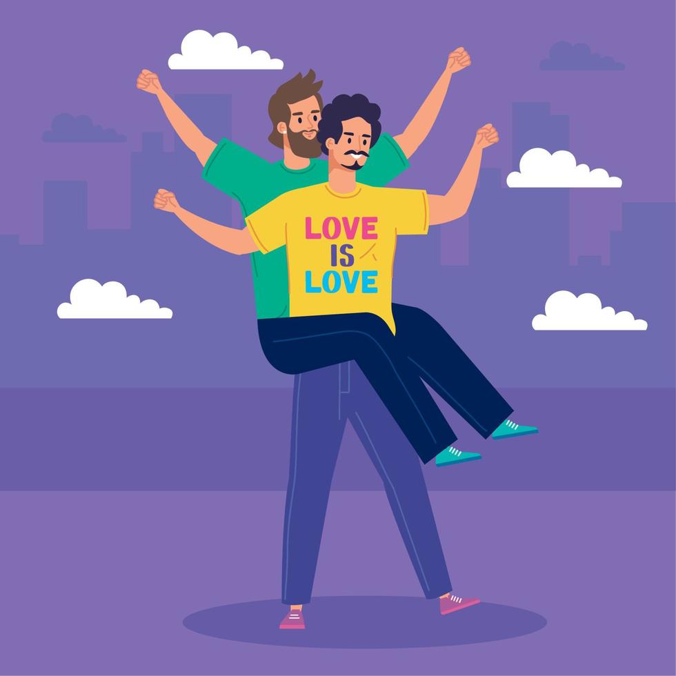 gays lovers couple vector