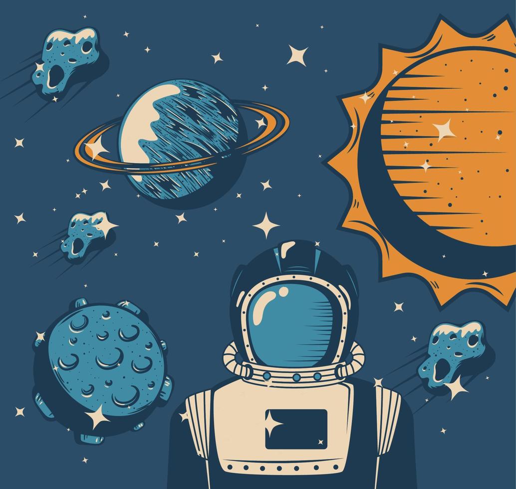 astronaut in the space vector