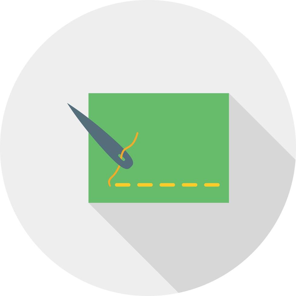 Stitching Lines Flat Long Shadow Icon vector