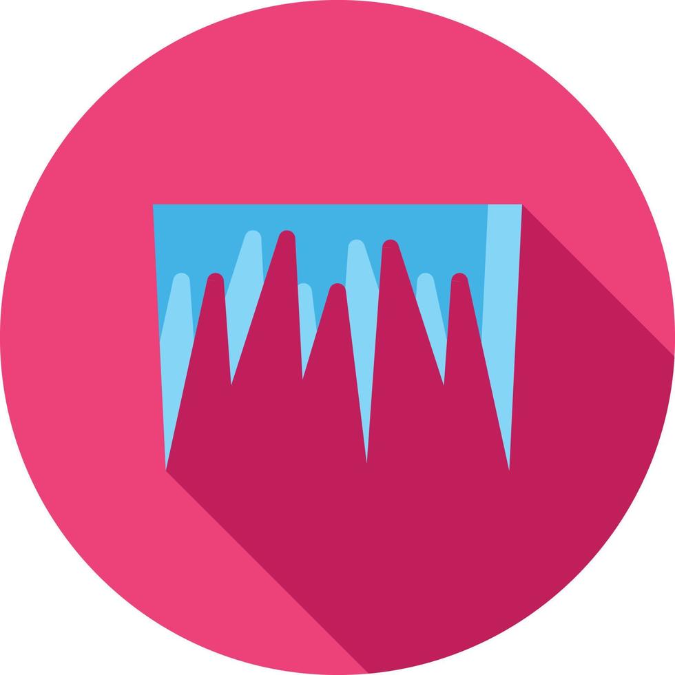 Icicle Flat Long Shadow Icon vector