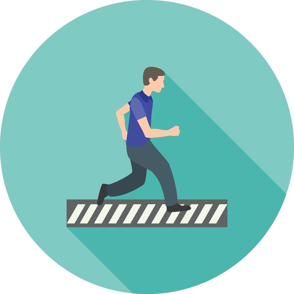 Zebra Crossing Flat Long Shadow Icon vector
