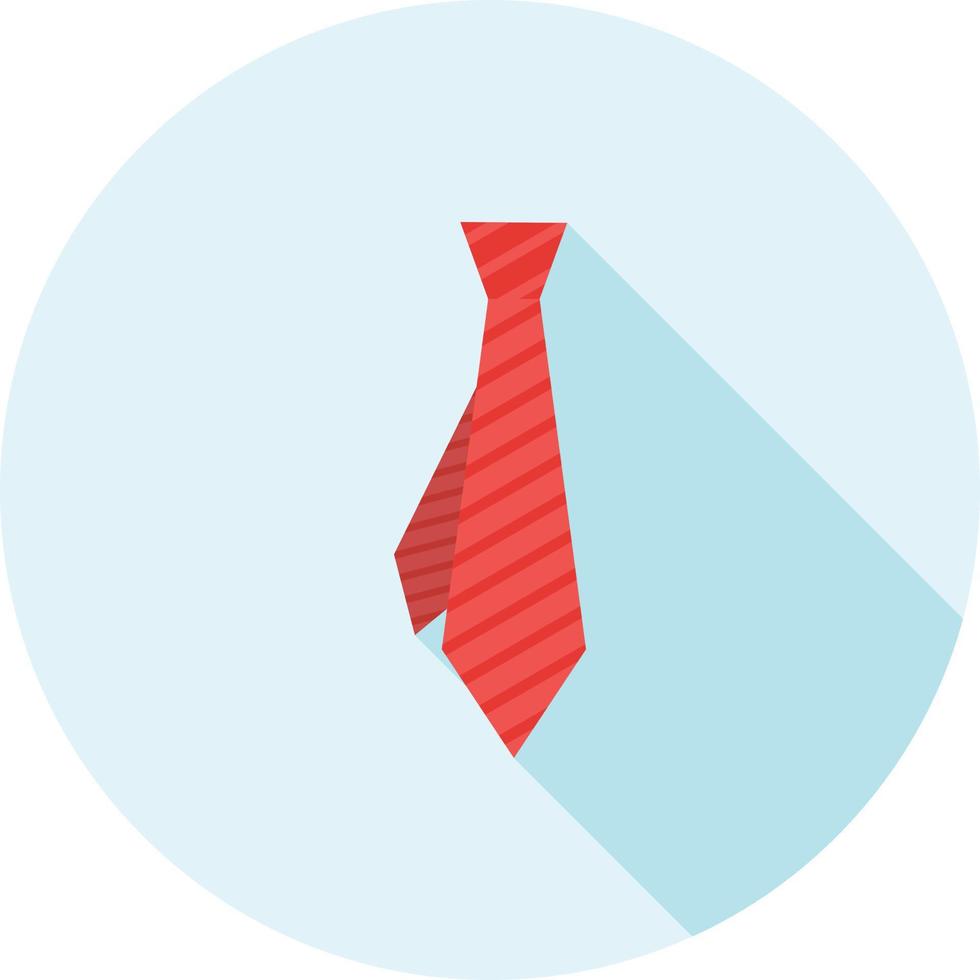 Tie Flat Long Shadow Icon vector