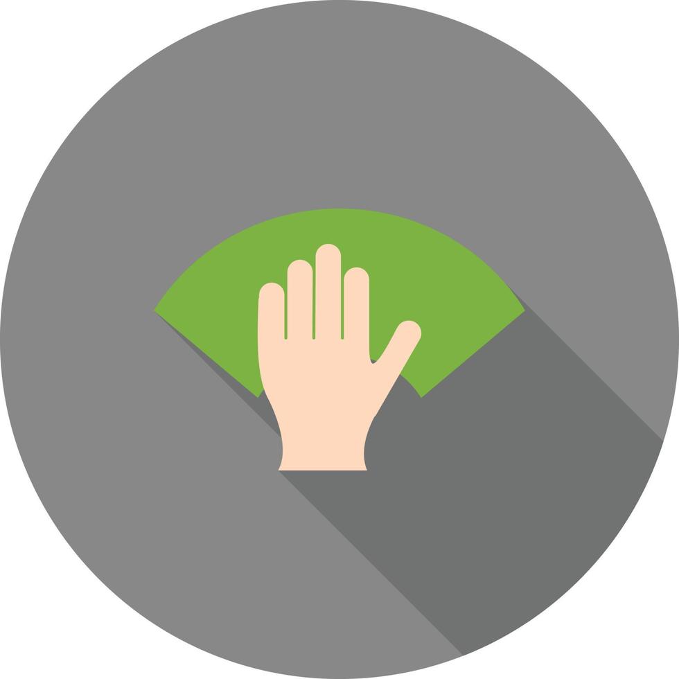 Wipe with Hand Flat Long Shadow Icon vector