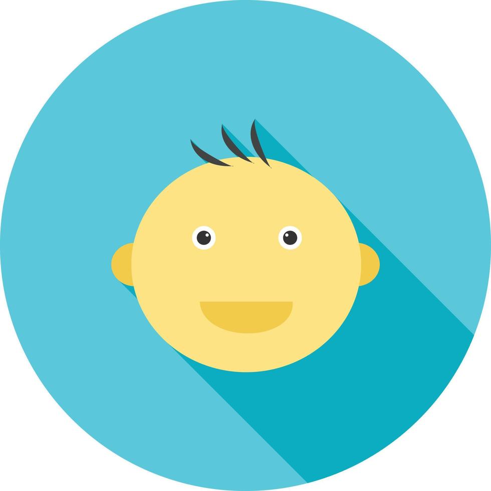 Baby Boy Flat Long Shadow Icon vector