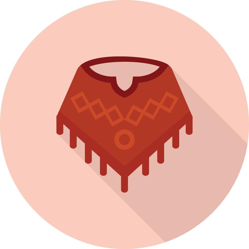 Pooncho Flat Long Shadow Icon vector