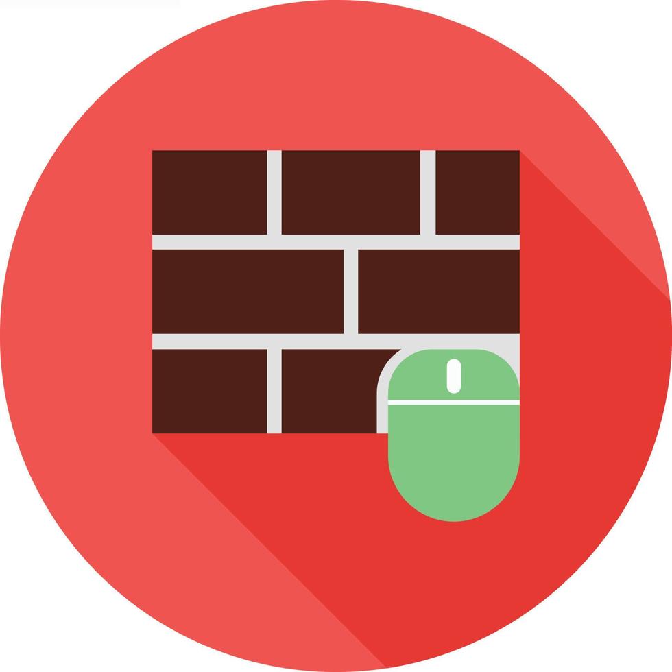 Wireless input device Flat Long Shadow Icon vector