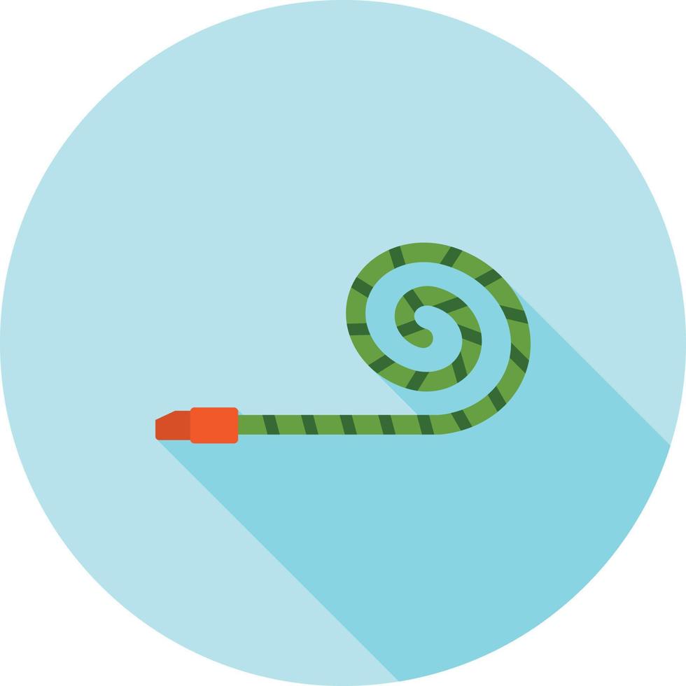 Party Blower Flat Long Shadow Icon vector