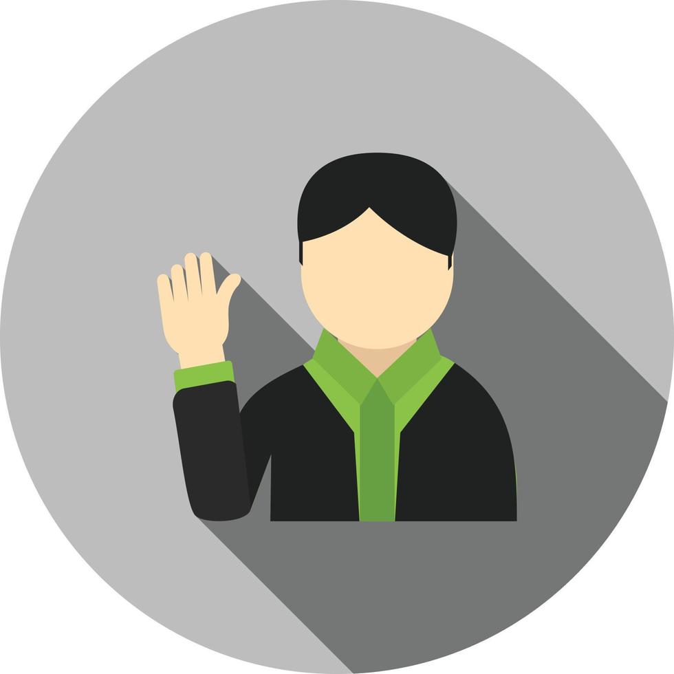 Elected Candidate Flat Long Shadow Icon vector