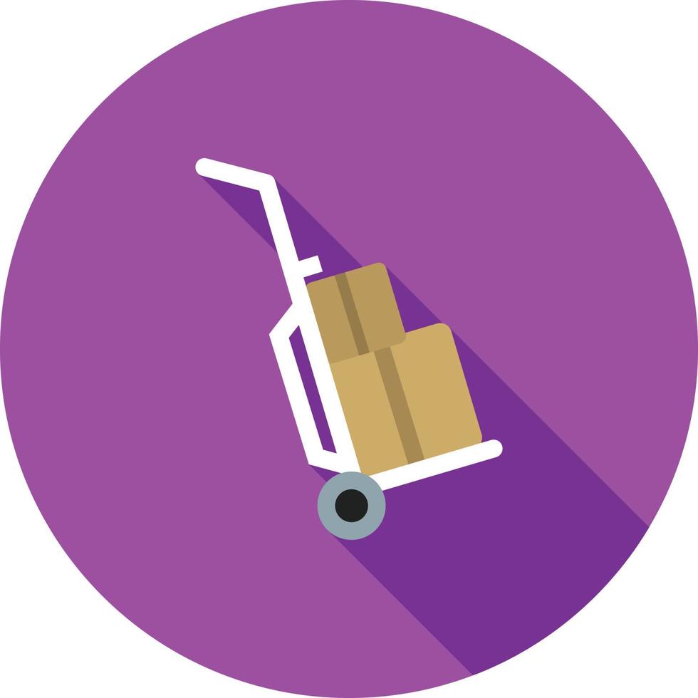 Box Carrier Flat Long Shadow Icon vector