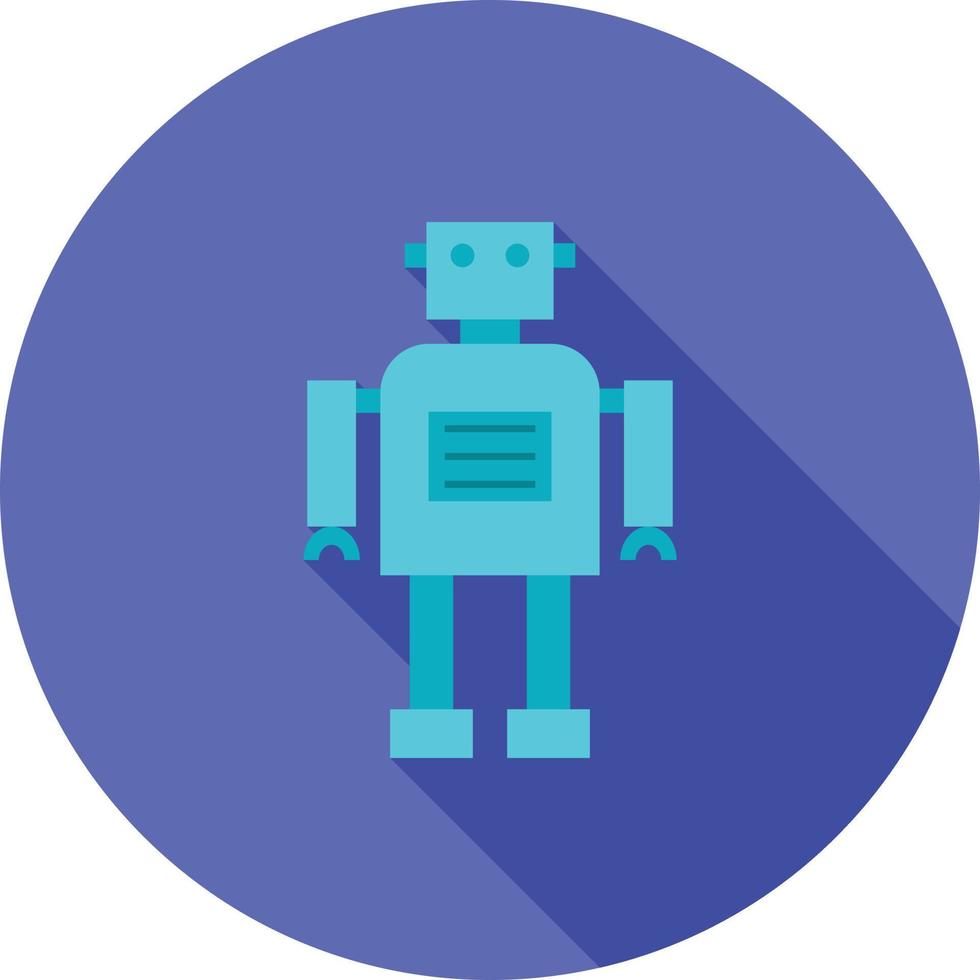 Robotics Flat Long Shadow Icon vector