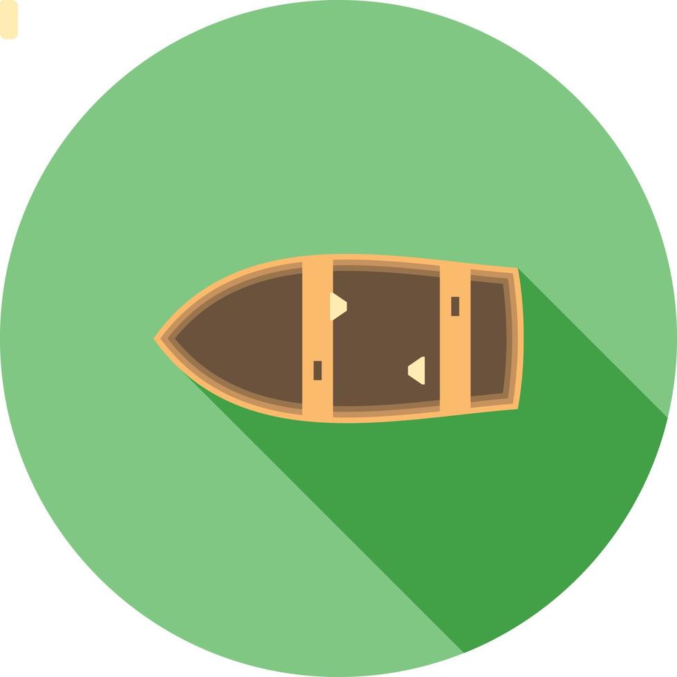 Dinghy Flat Long Shadow Icon vector