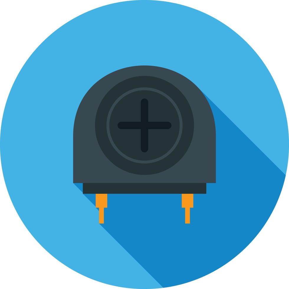 Operational Amplifier Flat Long Shadow Icon vector