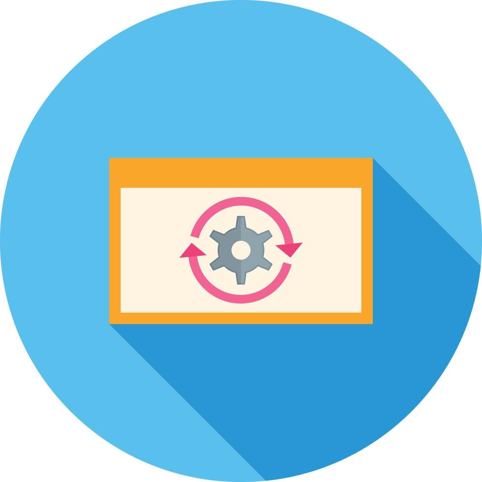 Reverse Engineering Flat Long Shadow Icon vector