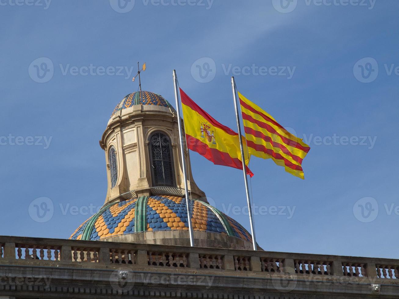 Barcelona city at the mediterranean sea photo