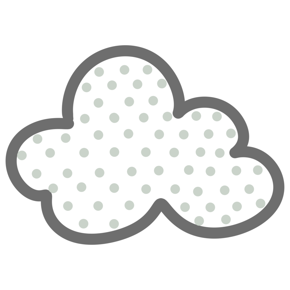 Polka dot doodle png