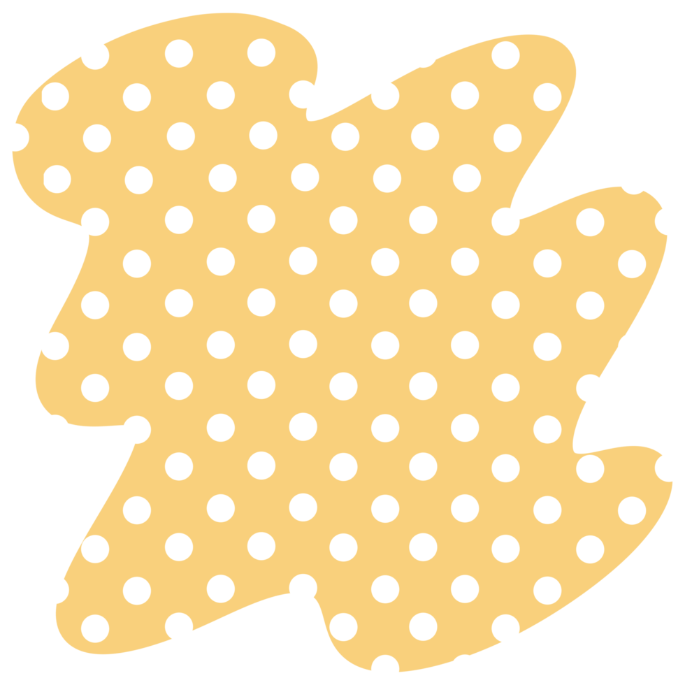 söt form polka punkt png