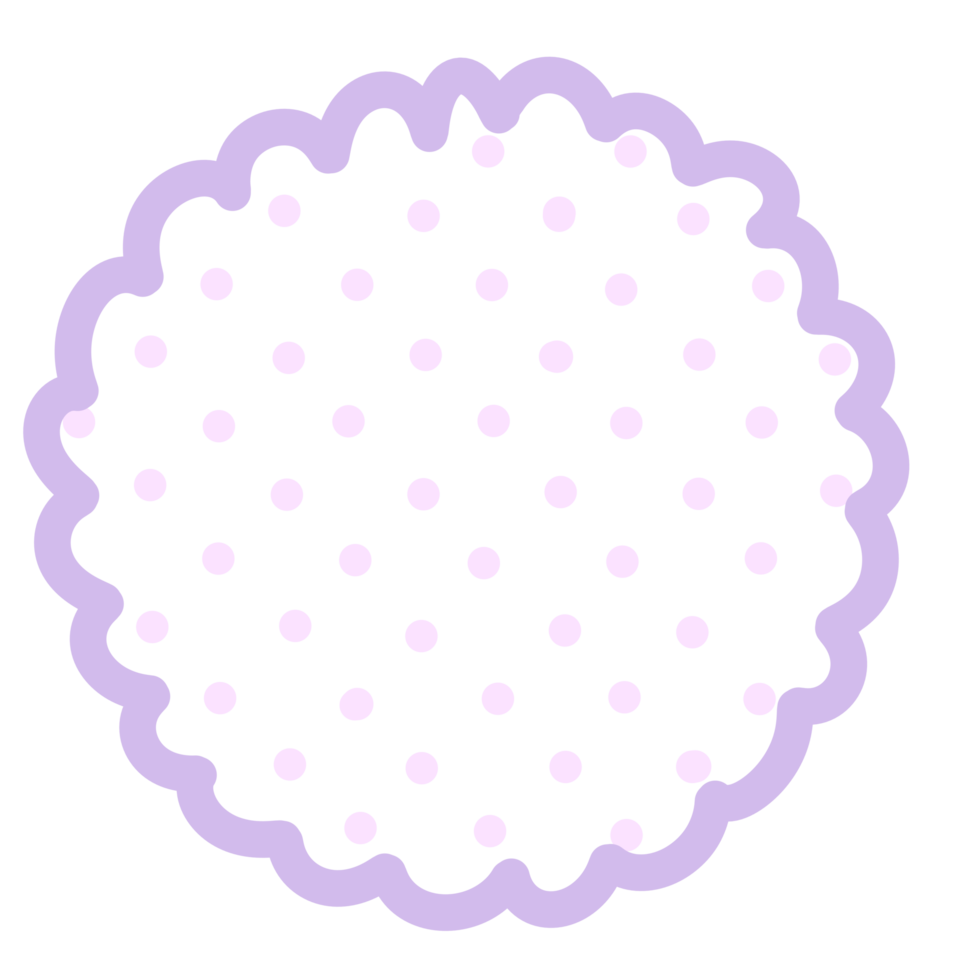 Polka dot doodle png