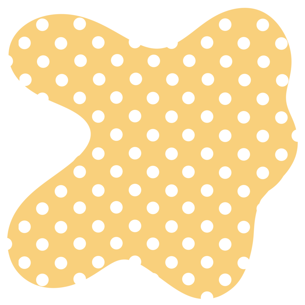 söt form polka punkt png