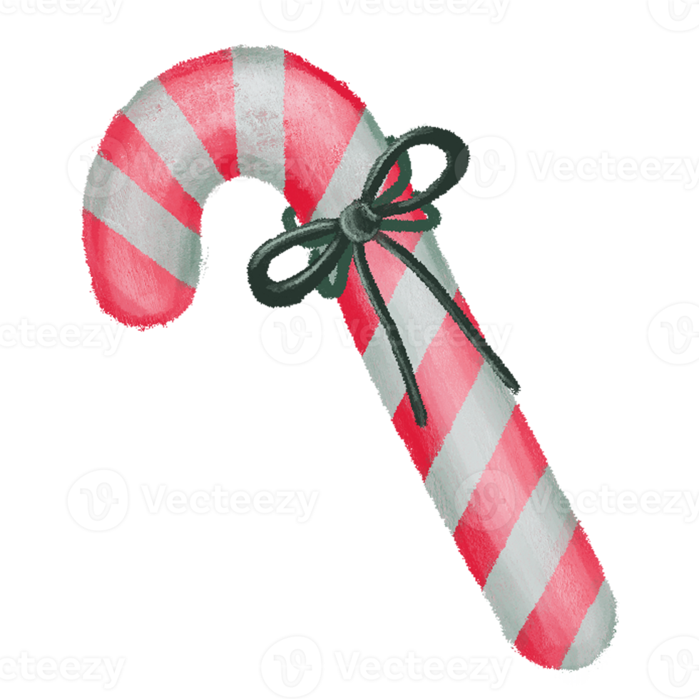Hand Drawn christmas cookies in chalk style illustration on transparent background png