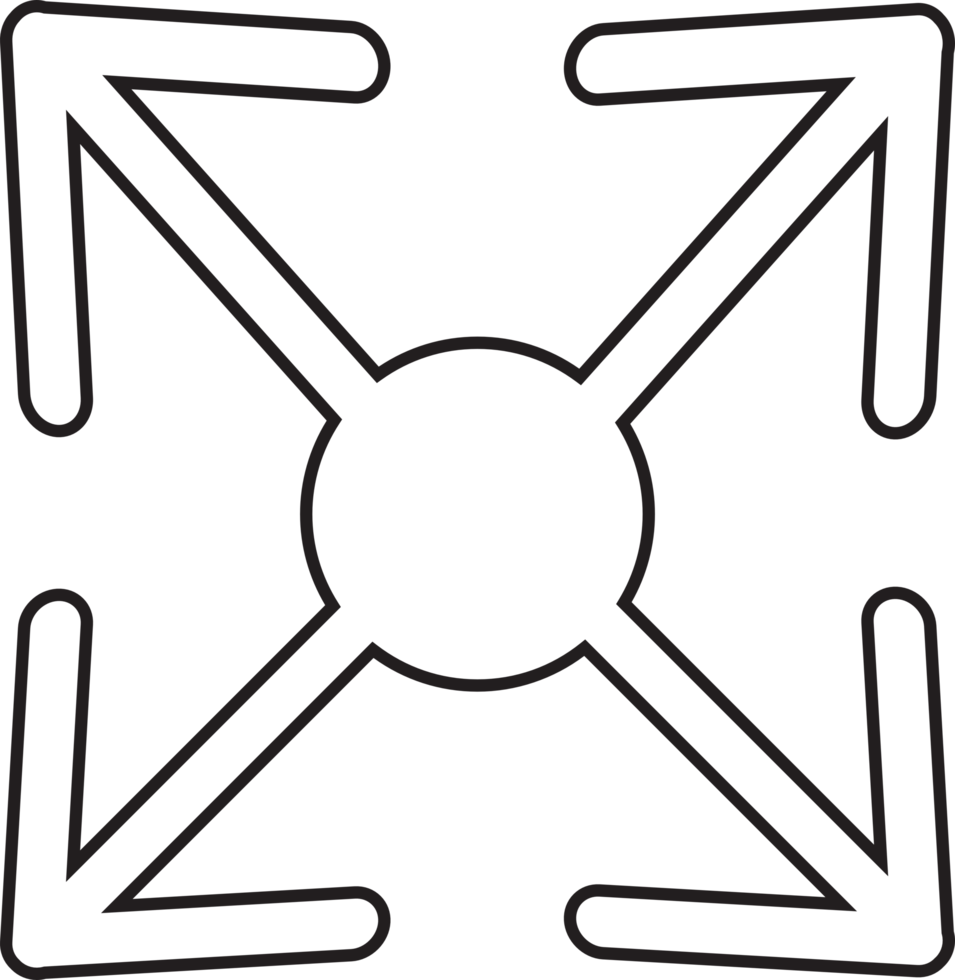 diseño de símbolo de signo de icono de flecha png