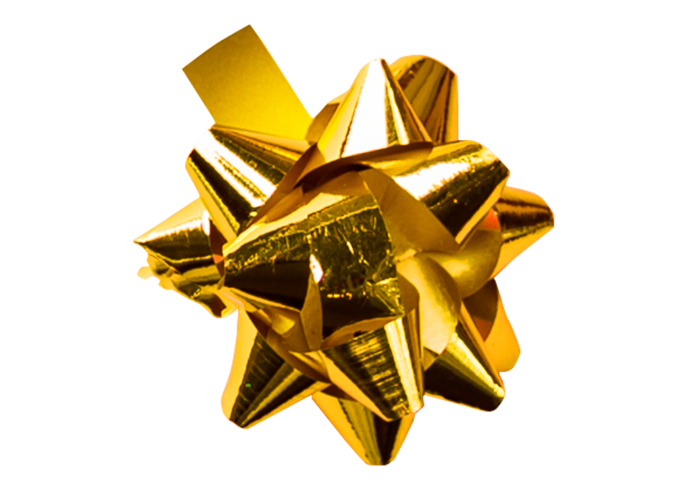 golden star with ribbon png