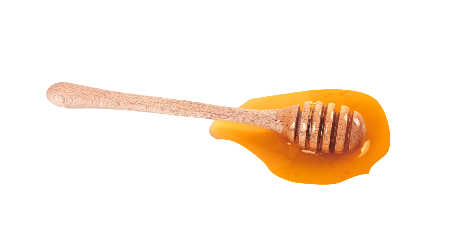 honey dripping from a wooden dipper 11228344 PNG