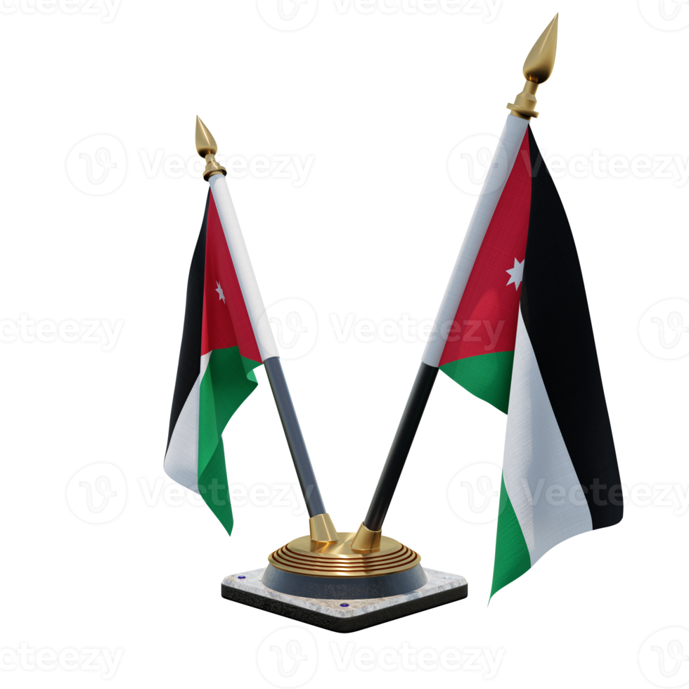 Jordan 3d illustration Double V Desk Flag Stand png