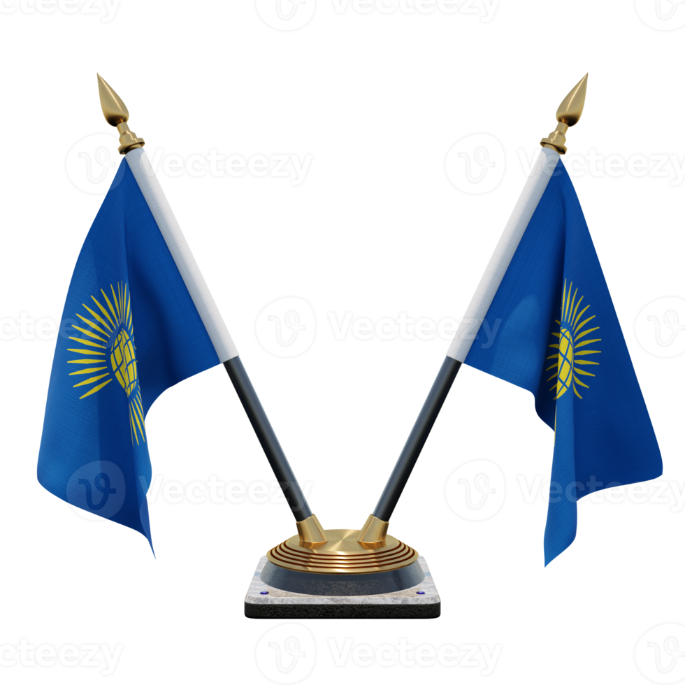 Commonwealth of Nations 3d illustration Double V Desk Flag Stand png