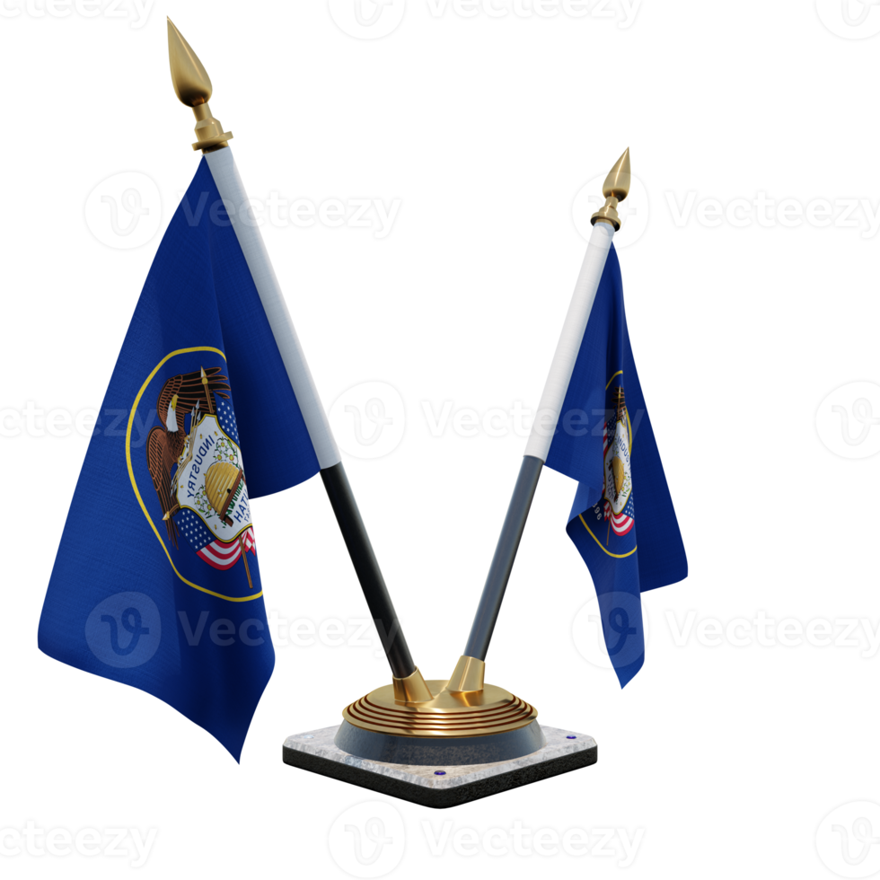Utah 3d illustration Double V Desk Flag Stand png
