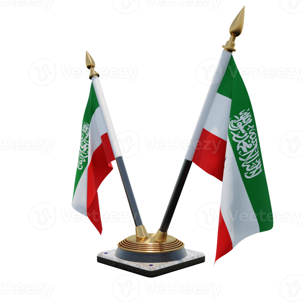 Somaliland 3d illustration Double V Desk Flag Stand png