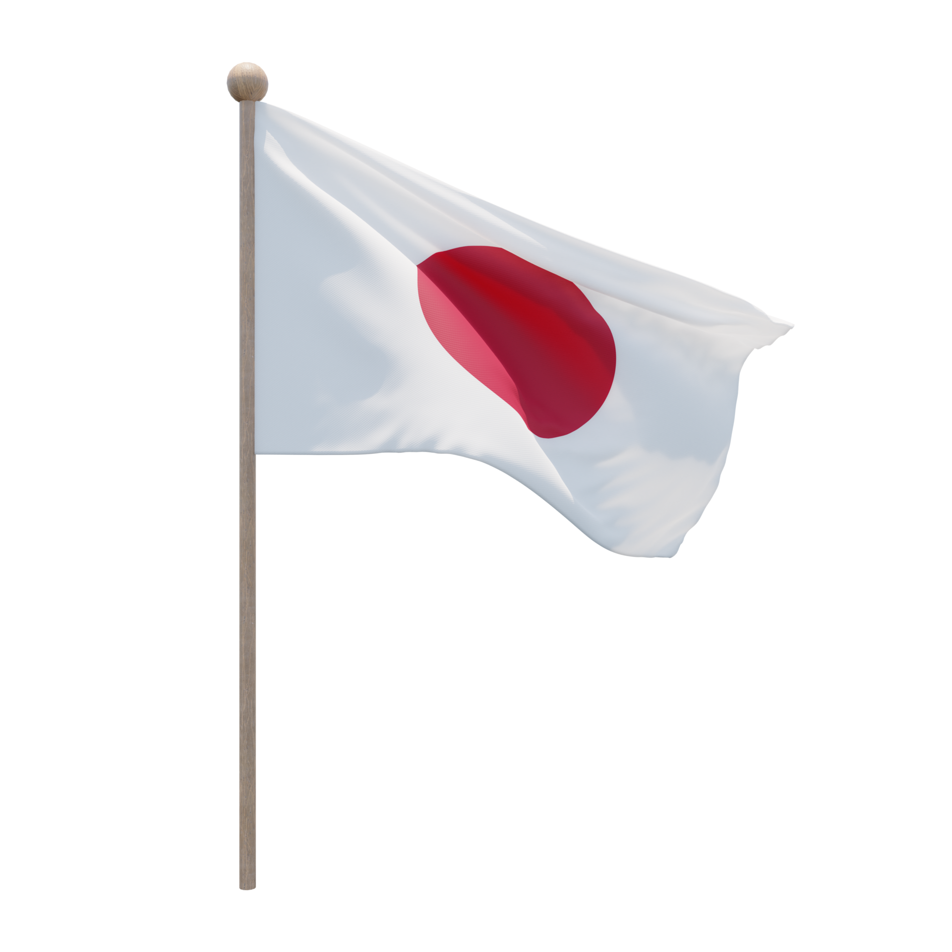 bandeira-de-ilustra-o-3d-do-jap-o-no-poste-mastro-de-madeira-11228646-png