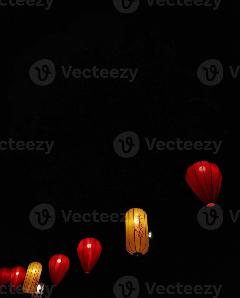 Paper lantern at night, at a Chinese festival at Pantai Indah Kapuk. photo