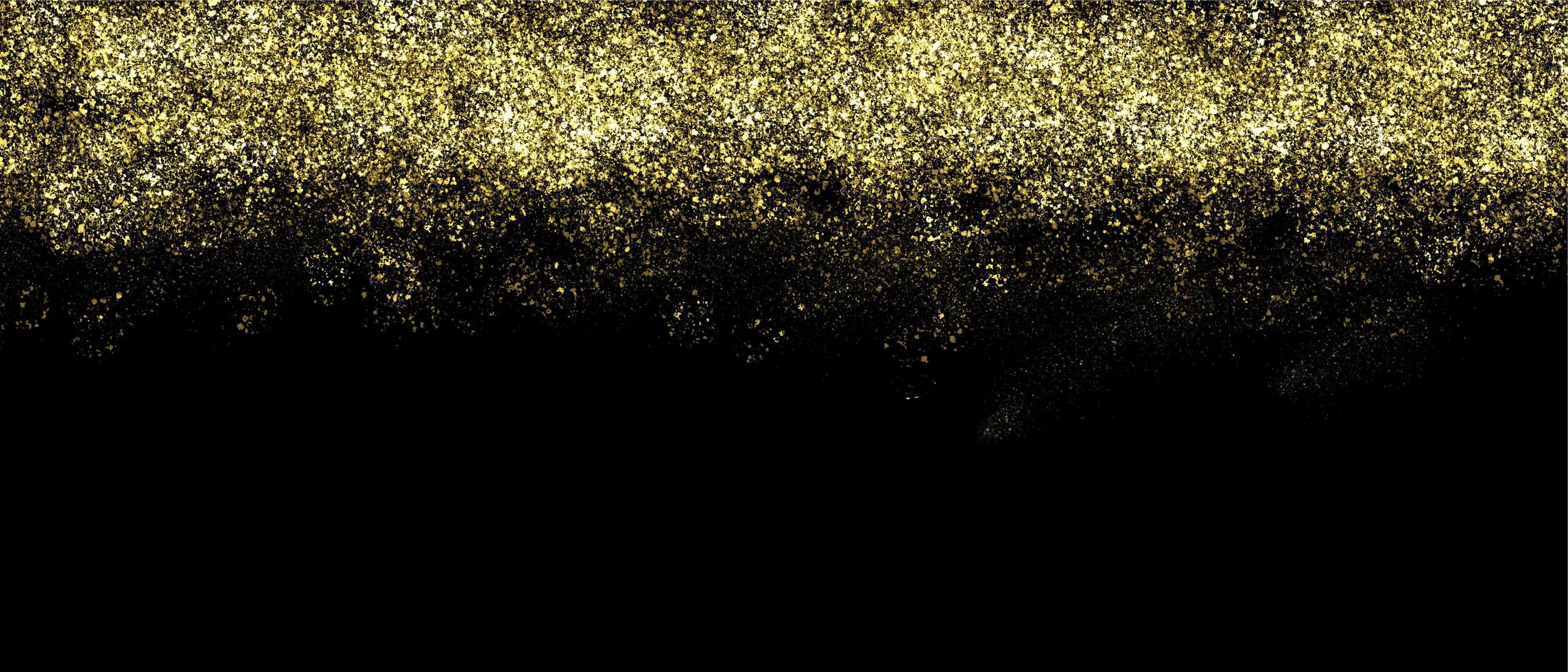 Curve Gold Glitter Frame Holiday Bokeh With Black Background photo