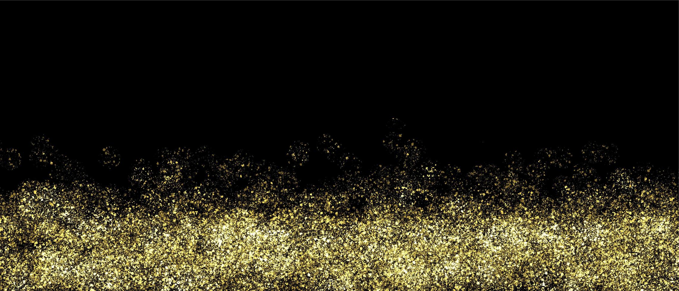 Curve Gold Glitter Frame Holiday Bokeh With Black Background photo