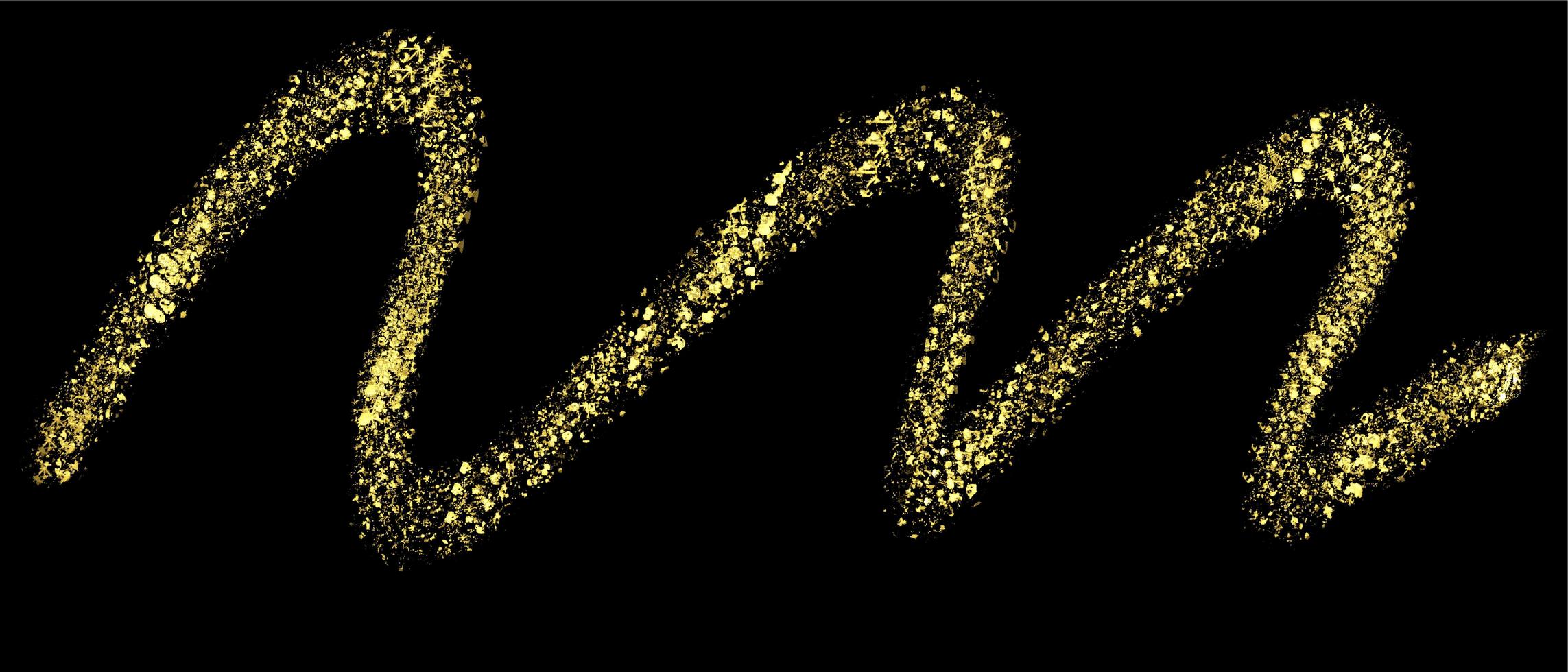 Curve Gold Glitter Frame Holiday Bokeh With Black Background photo