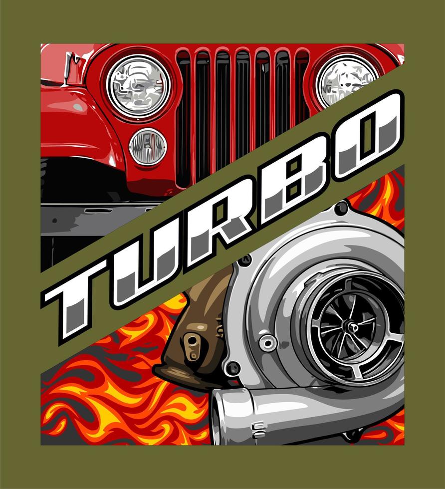 plantilla de vector de kit turbo