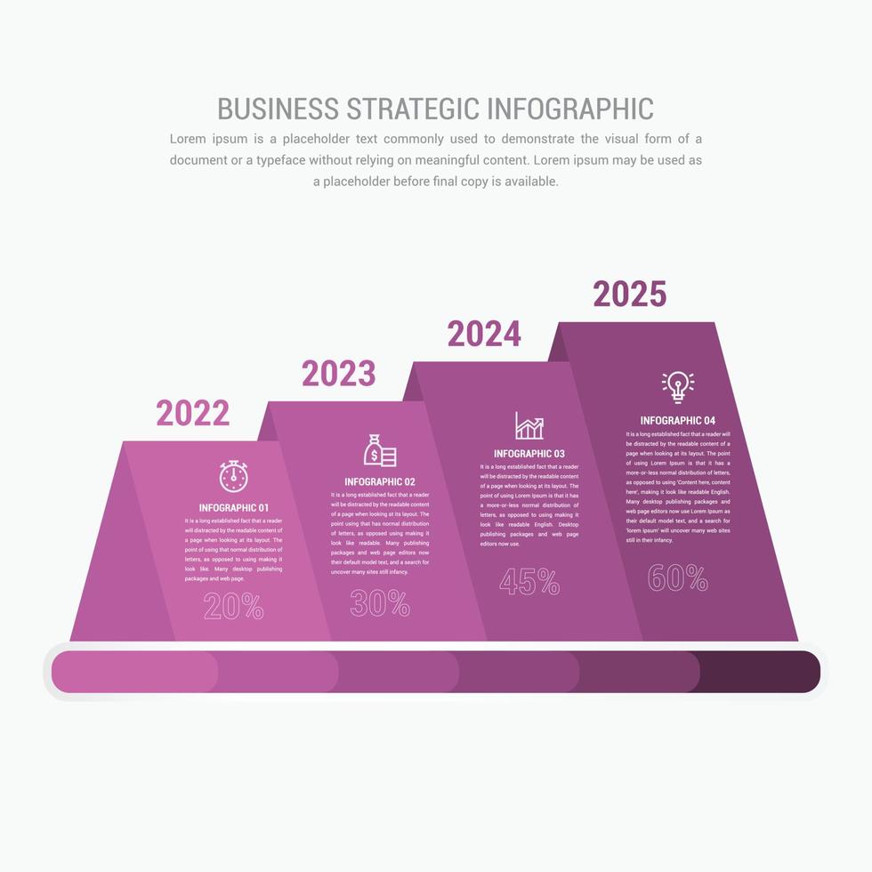 ilustración de vector de banner de infografía moderna