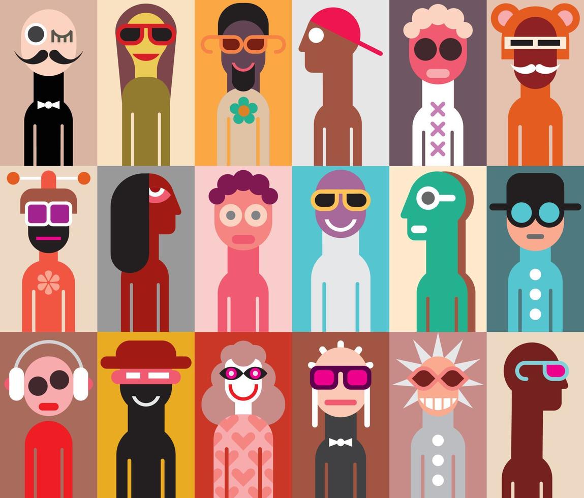 ilustración vectorial de personas vector