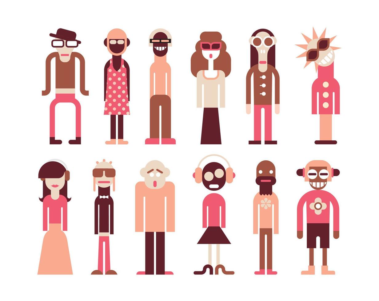 ilustración vectorial de personas vector