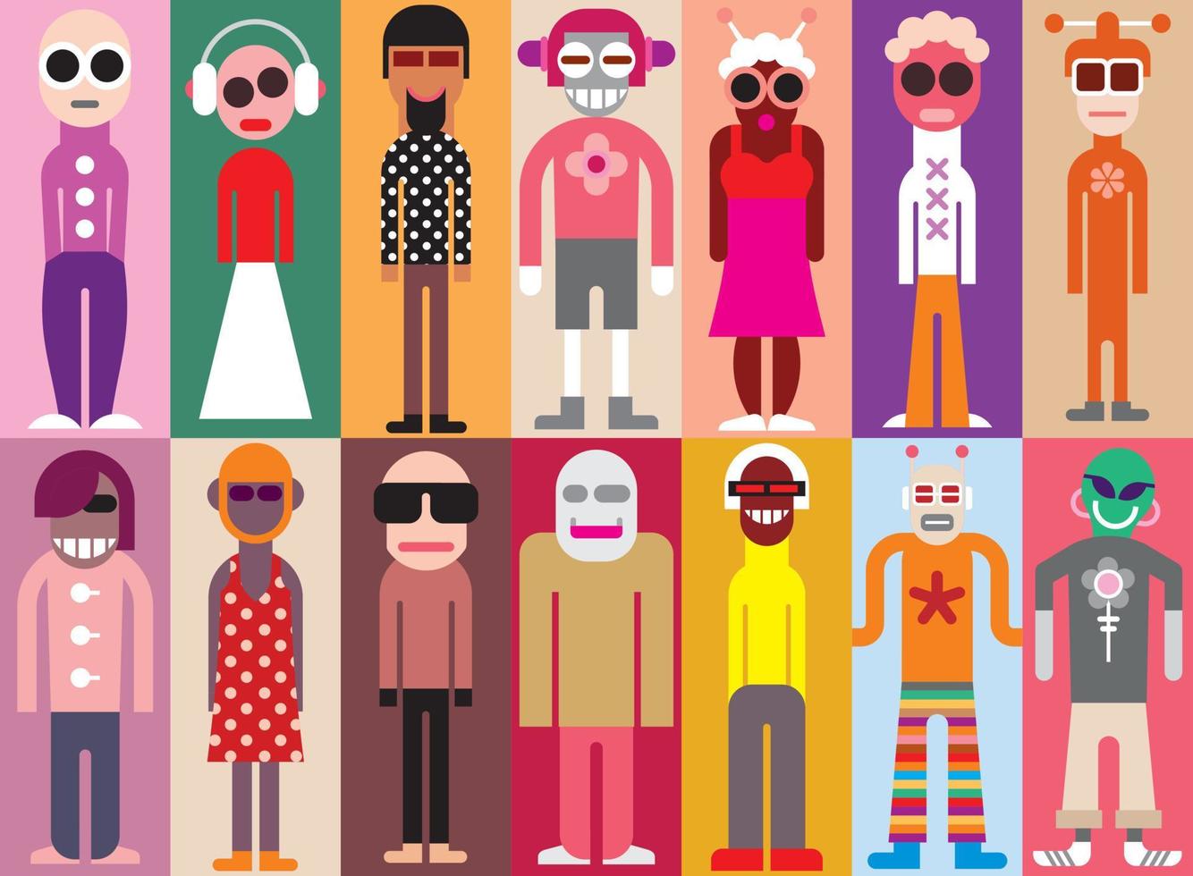 ilustración vectorial de personas vector